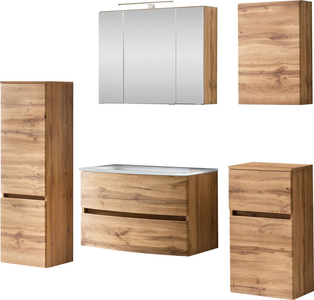 Waschtisch-Set Badezimmer Bad-Set "Kopenhagen XI" Wotaneiche