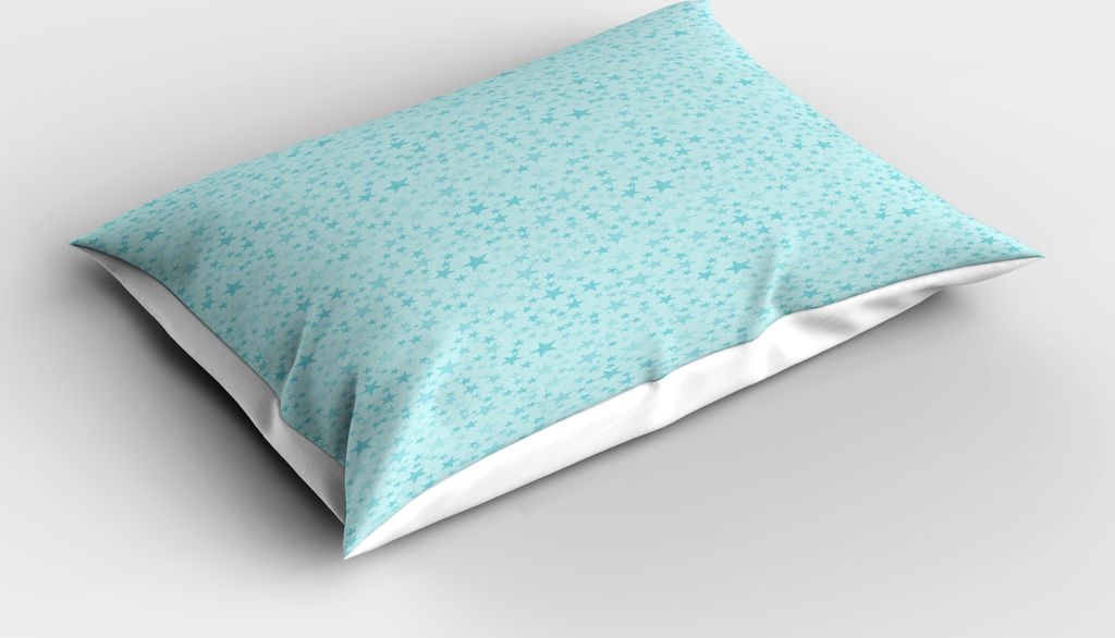 ABAKUHAUS Pastell Kopfkissenbezug, Kontinuierliche süßes Muster der kreativen Unregelmäßige bestellen Star Shapes, 40x80 cm, Pale Seafoam Blass...