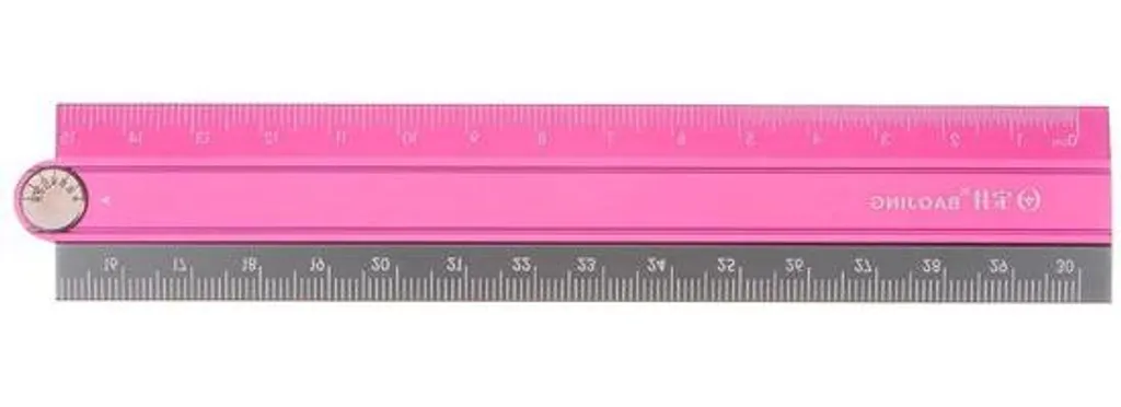 Double décimètre pliable en aluminium pour fournitures scolaires