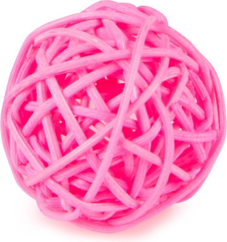 6 Rattan Kugeln Fuchsia 3,5 cm - Einheitsgröße