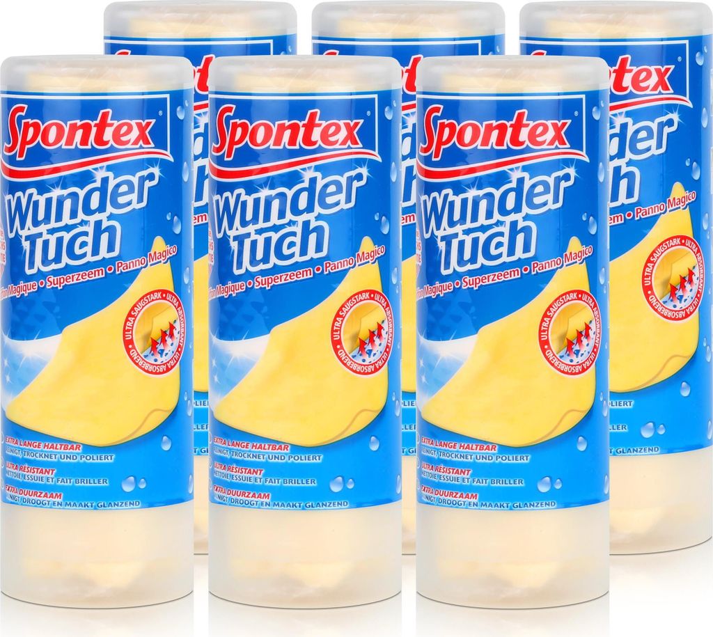 Spontex Wundertuch - Reinigt, Trocknet und Poliert (6er Produktbild 