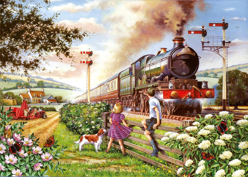 House of Puzzles House of Puzzles Puzzle Railway Children 1000 Teile Puzzlespiel