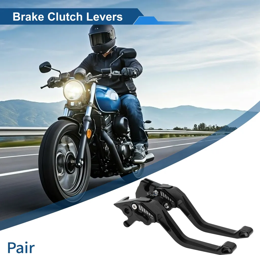Paire de Leviers Moto pour Yamaha YZF-R125, Guidon Aluminium Noir Mat
