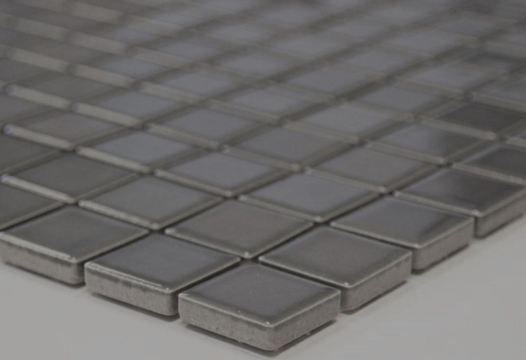 Handmuster Mosaikfliese Keramik metall grau Küchenrückwand Spritzschutz BAD MOS18D-0204_m