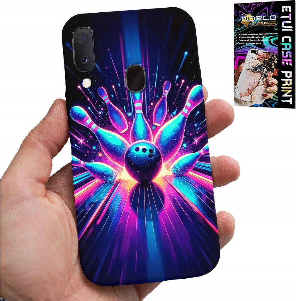 Hülle Für Samsung Galaxy A40 - Bowling Strike Cover, Rückseite