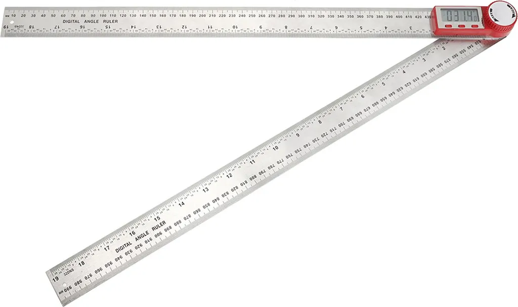Règle numérique en acier inoxydable 500 mm pour mesure d'angle à 360°