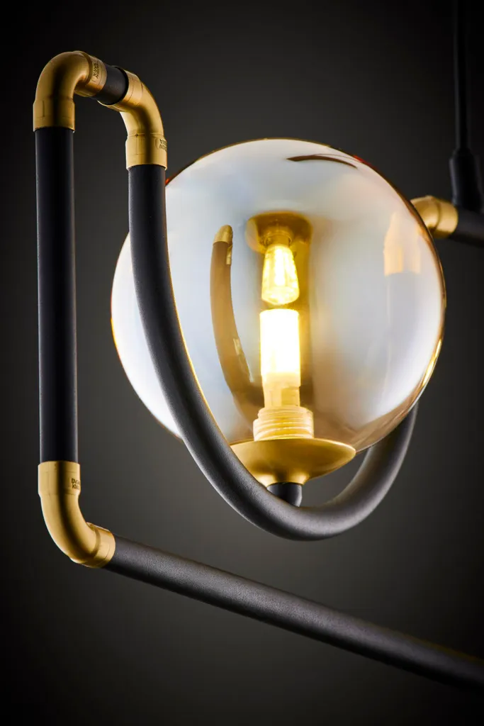 Suspension Design HANZA 100cm - Solution Éclairage Salon Chic et Or