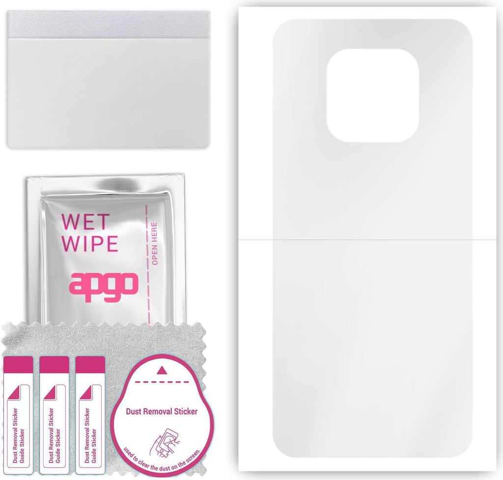 apgo Rückseite Schutzfolie, klar, kompatibel mit Honor Play5 VITALITY, Hinten Hydrogel-Displayschutzfolie mit Positionierhilfe, kratzfest, einfach...