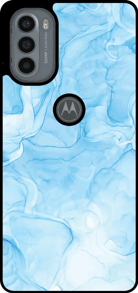 Custodia Marmo Blu Chiaro per Motorola Moto G31 / G41 | Smartphonica