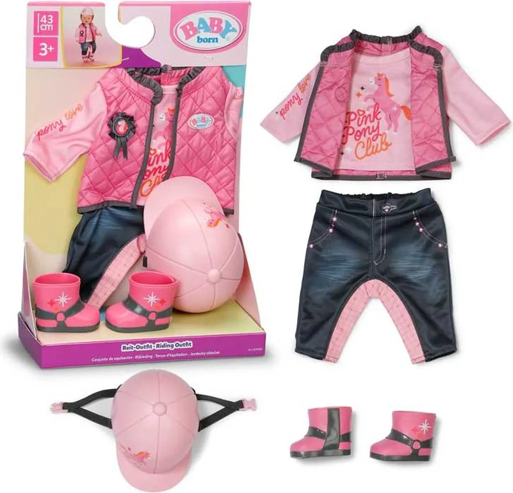 Habiller sa poupée BABY born pour le centre équestre - Tenue 43 cm