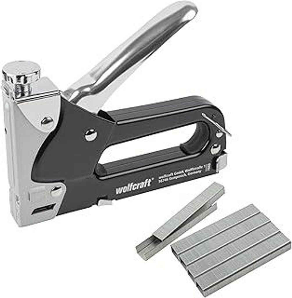 Tacocraft 7 Handtacker Set 7089000 / Leistungsstarker Werkzeugtacker mit regulierbarer Schusskraft inkl. 1000 Klammern/für anspruchsvolle Arbeiten...