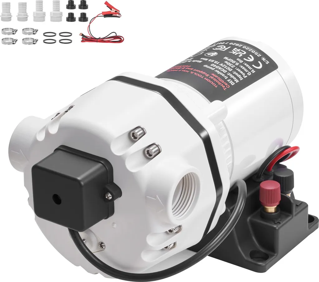Pompe 12V pour transfert AdBlue sans fuite 34 L/min avec refoulement 8 m