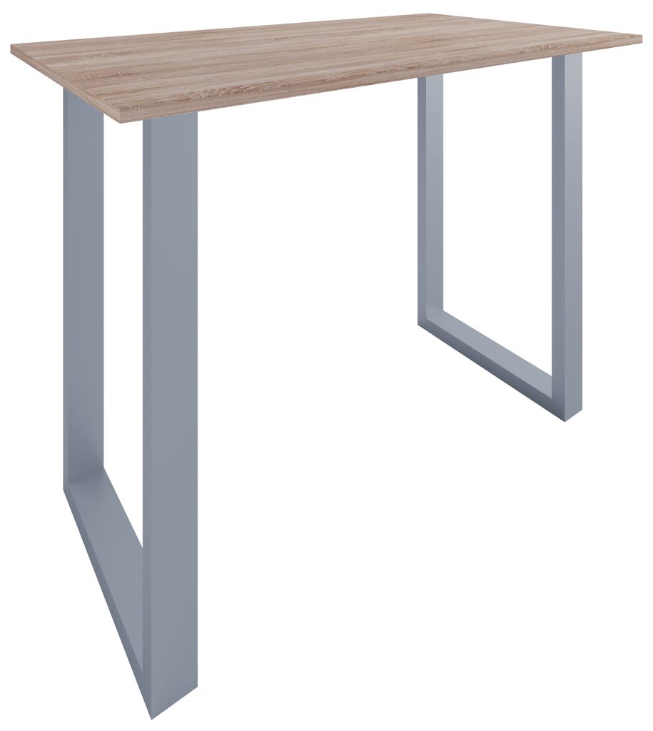 Xona Bartisch 140x80 Eiche Nachbildung, silberfarben.