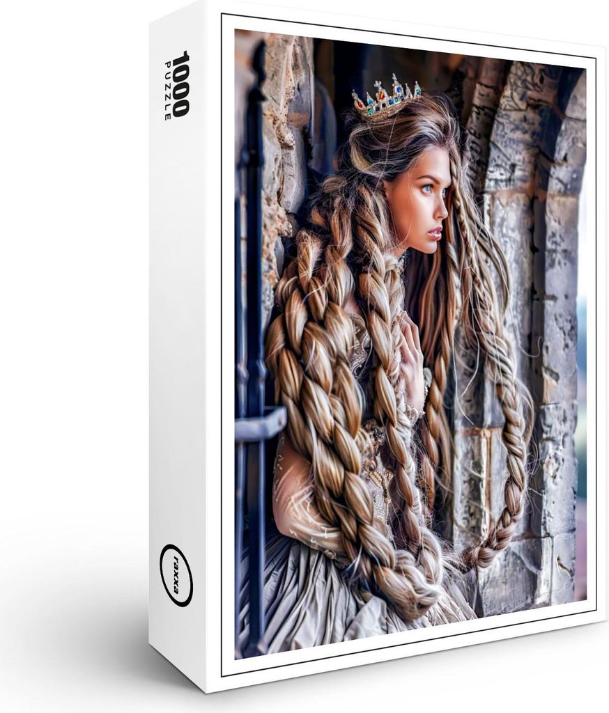 raxxa Premium-Puzzle "Rapunzel with Her Long Hair in the Tower", 1000 Teile
