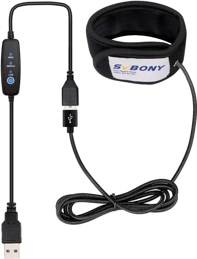 Chauffage d'oculaire USB Svbony anti-rosée pour objectif et télescope