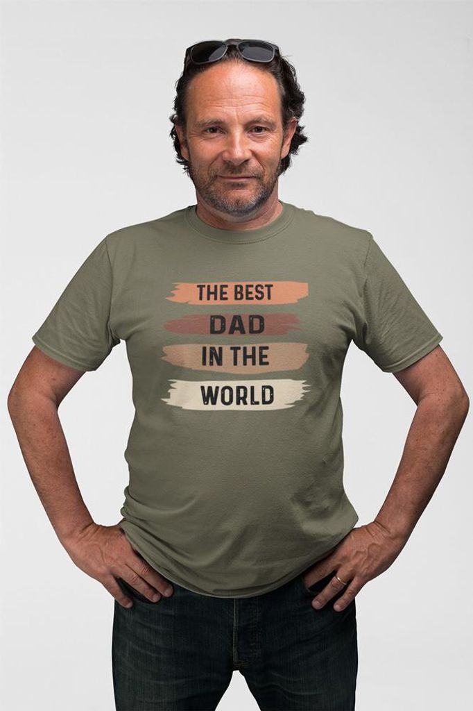 D&B Uni Polo ST00222 Best Dad MilitärGrün-Größe XL