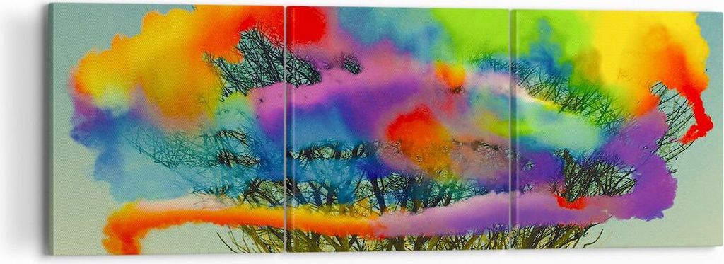 Bild auf Leinwand - Leinwandbild - Abstraktion Natur - 120x40cm - Wand Bild - Wanddeko - Wandbilder - Leinwanddruck - Bilder - Kunstdruck - Wanddek...