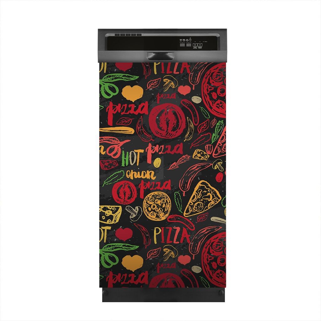 Aufkleber sticker 45x80 cm Dekorative folie Spülmaschine - Oliven Worte Tomaten