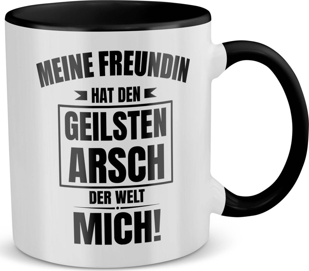 22Feels Freund Geschenk Jahrestag Tasse für Ihn Valentinstag Männer 1 Jahr Weihnachten Geburtstag Beziehung Liebe Paar Kaffeetasse Haferl (Weiss-...