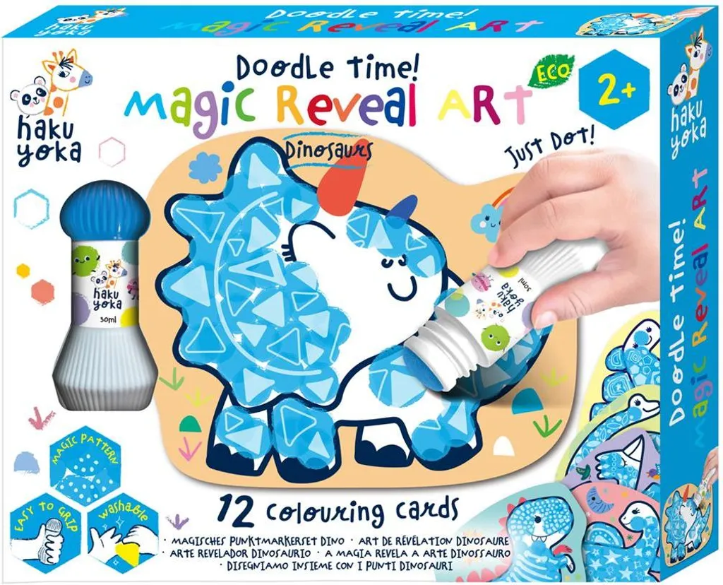 Coloriage à l'Eau Magique Dinosaure Haku Yoka - Jeu Créatif sans Tache
