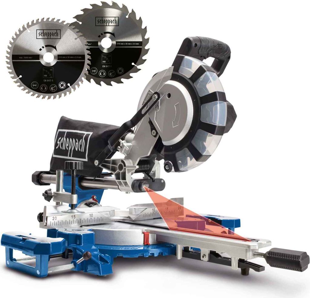 Scheppach Kappzugsäge HM216SPX inkl. 2.Sägeblatt - 2000W | Produktbild