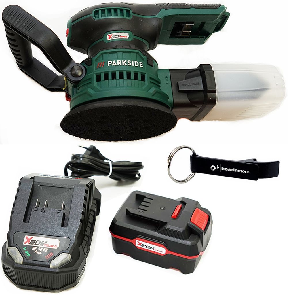 PARKSIDE 20 V Akku-Exzenterschleifer PAEXS 20-Li / Ø 125 mm / inkl. Akku (4Ah) und Ladegerät (2,4A)