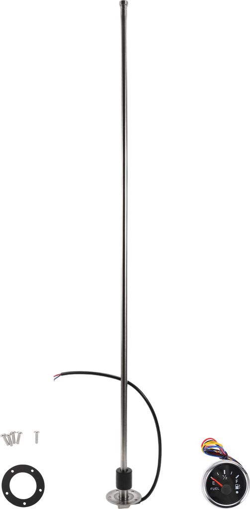 Kraftstoff-Sendeinheit und Messgerätesatz 39,37" Länge Boot Kraftstoff-Sendeinheit Marine Kraftstoff-Sender Einheit Metall Silber Ton Schwarz 1 S...