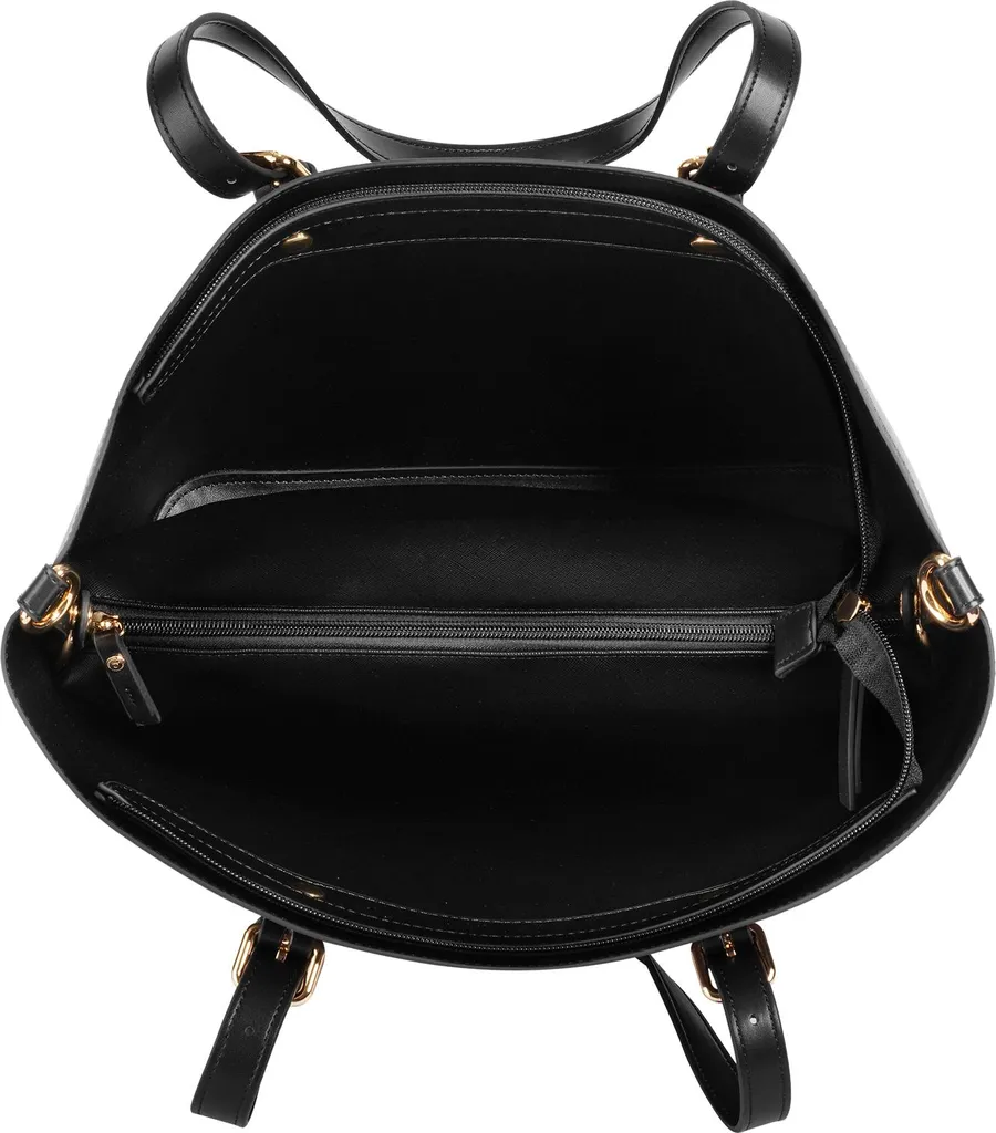 Fini les sacs rayés avec le cabas bugatti Ella Saffiano Noir robuste - 12