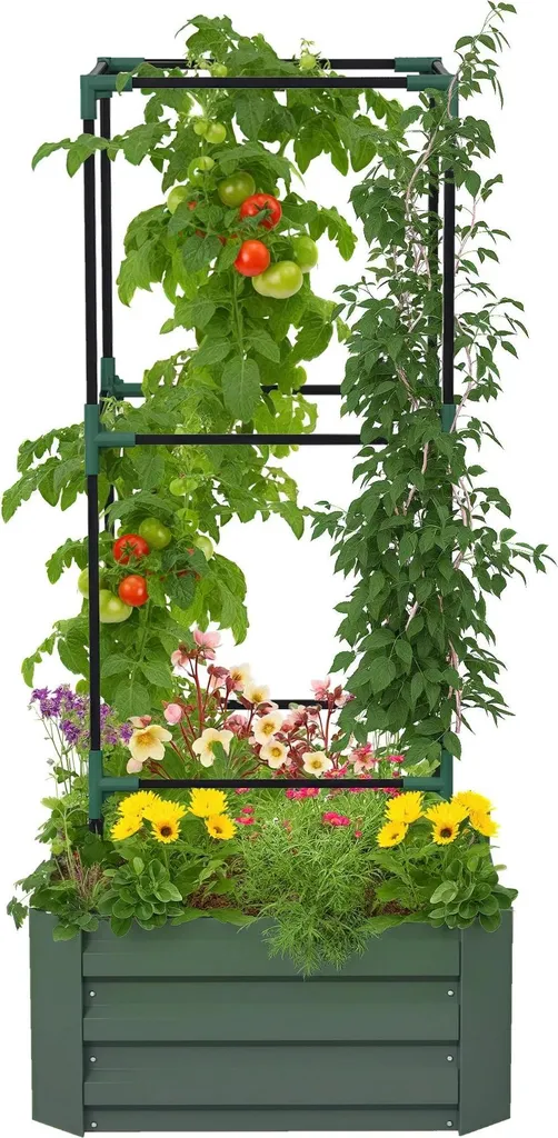 Support pour plantes grimpantes et fleurs - Jardinière jardin extérieur