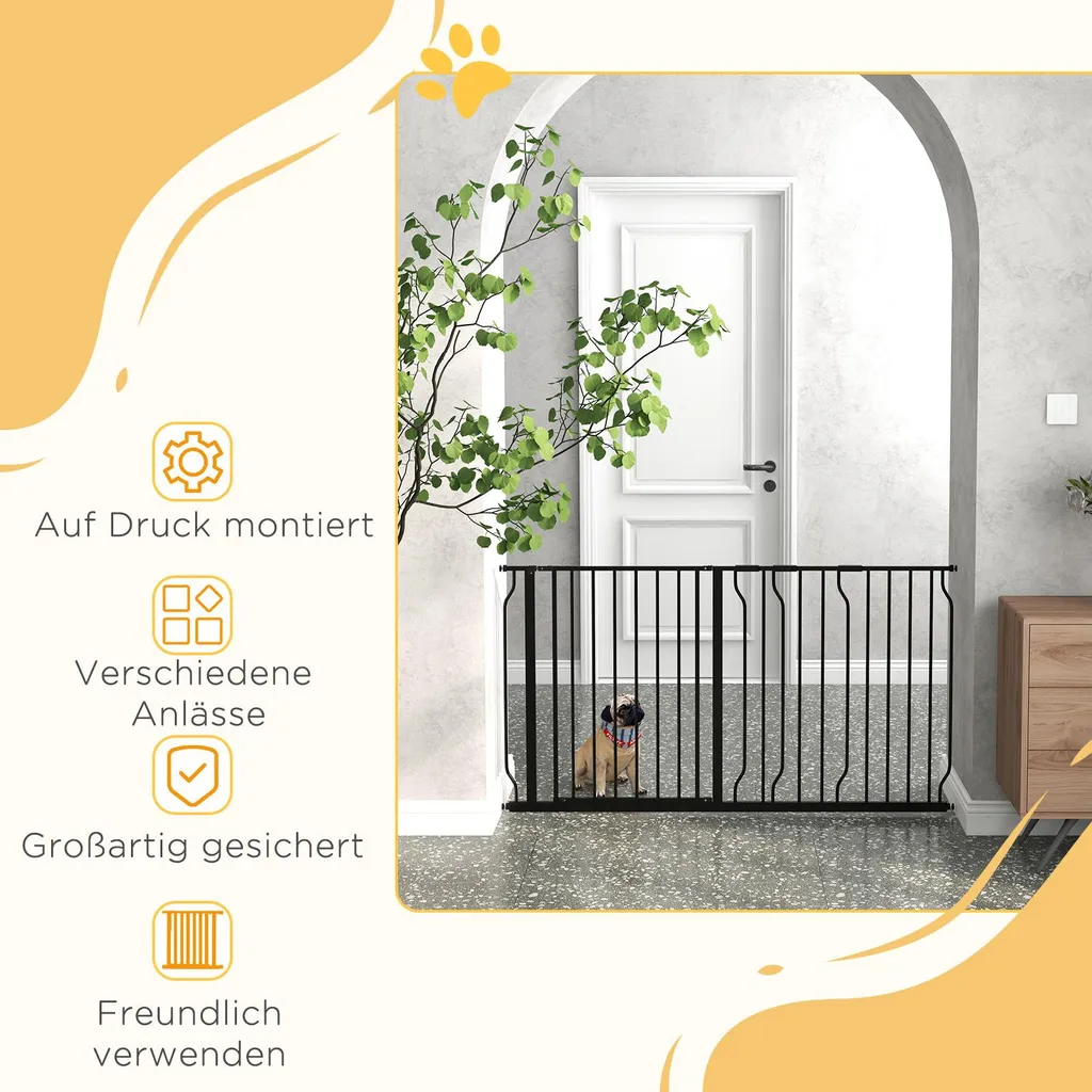 Barrière Chien à Double Verrouillage 145 cm avec Ouverture Bidirection - 6