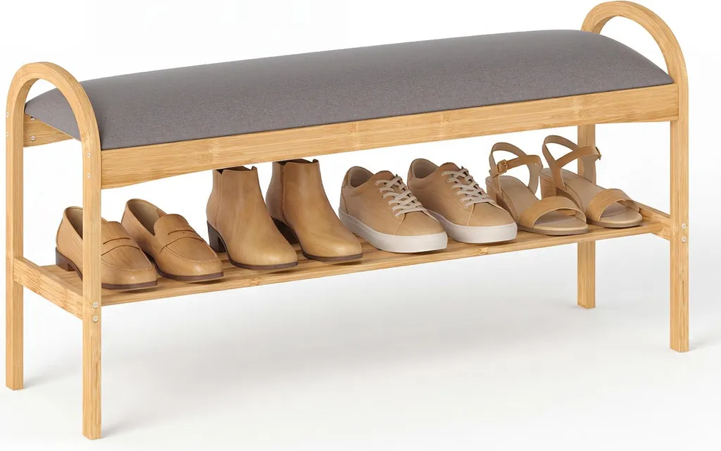 Banc de rangement chaussures solide 150kg, fini le désordre d'entrée