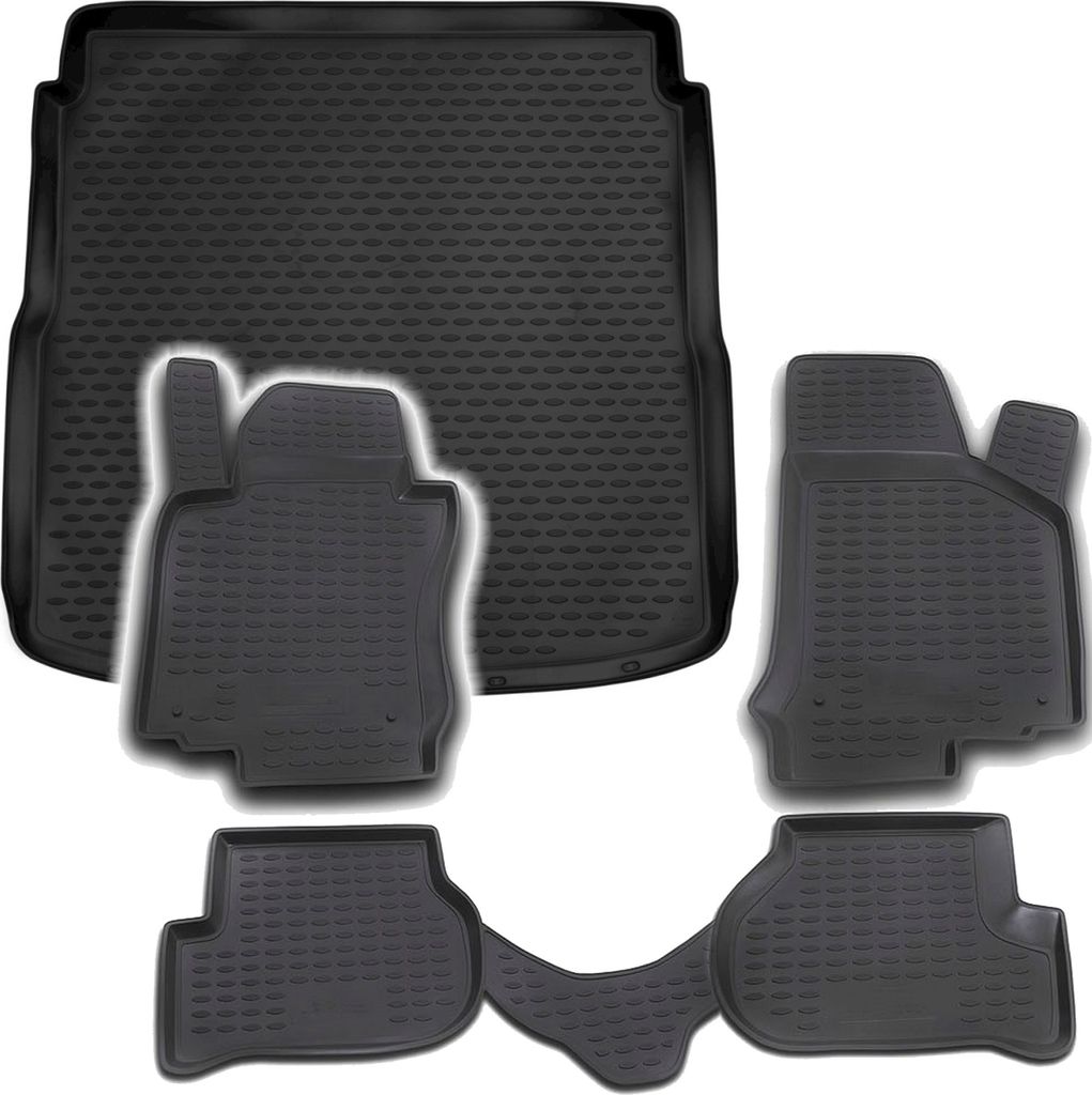 Gummi Kofferraumwanne + Fußmatten Set für VW Golf 5 + 6 Variant, Bj. 2007-2013