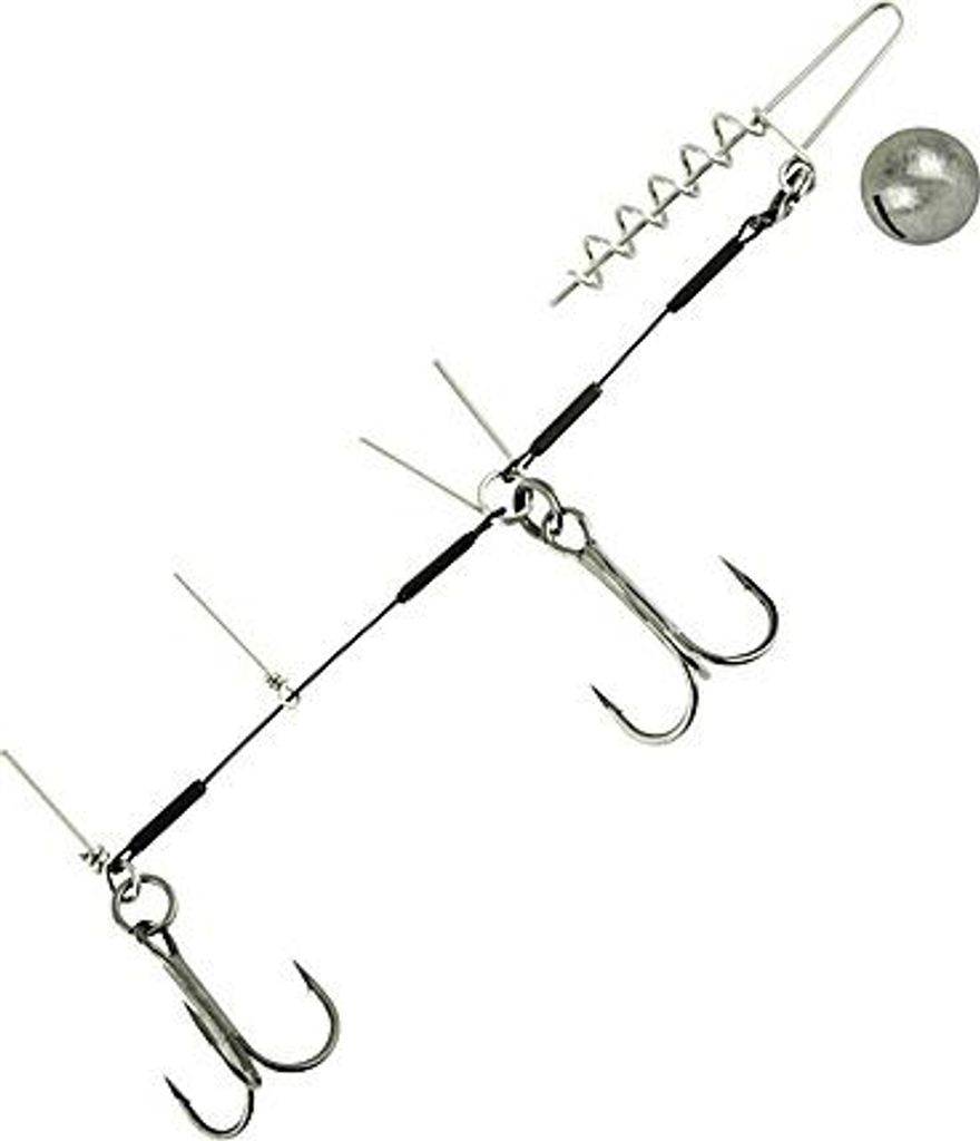 Spro Softbait Spiral Stinger 45,5kg - Stingerhaken für Gummifisch, Gewicht / Länge / Hakengröße:10g - 10cm - Gr. 1 + Gr. 2