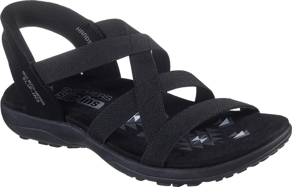Skechers Slip-Ins: Reggae Slim  Sandalen Plat - Zwart - Image du produit 