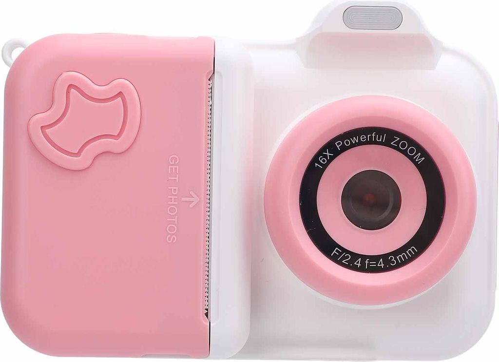 Sofortbildkamera 2,4 Zoll IPS HD Bildschirm Doppellinse Selfie Sofortbildkamera mit Blitz 32GB kleine Speicherkarte 5 Rollen Druckpapier für Reise...