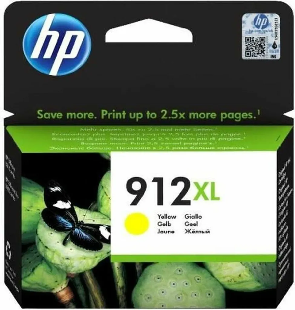 Cartouche HP 912XL Jaune Authentique 3YL83AE pour Imprimantes OfficeJet