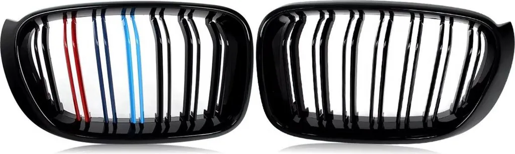 Calandres Double Barres pour BMW X3 F25 et X4 F26 Noir Brillant Style M