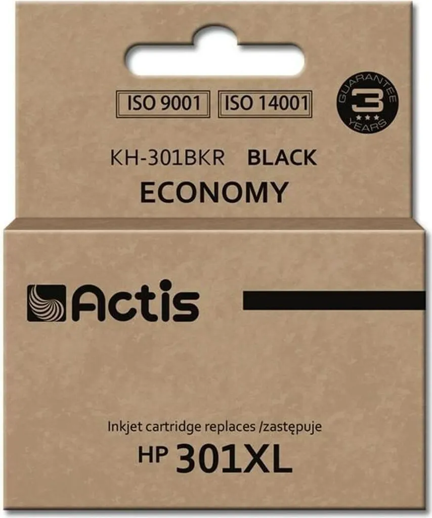 Remplacer Cartouche Vide HP 301XL par Actis KH-301BKR Noir 20ml Fiable