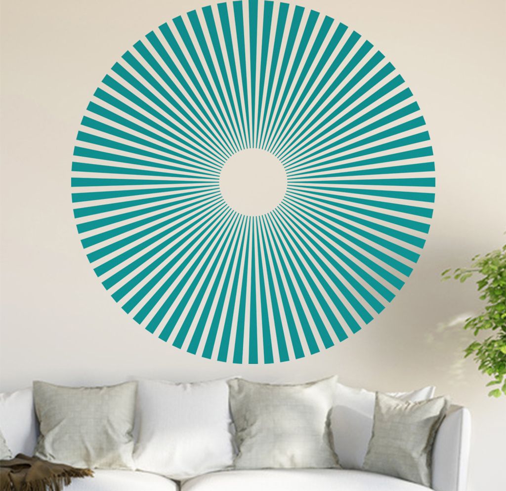 Kreis Ornament Wandtattoo in 6 Größen - Wandaufkleber Wall Sticker - Dekoration, Küche, Wohnzimmer, Schlafzimmer, Badezimmer