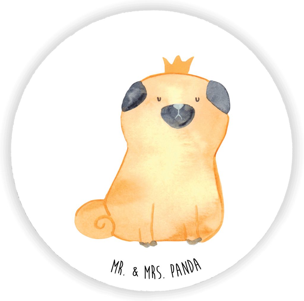 Mr. & Mrs. Panda magnet Mops Krone - Weiß - Geschenk, Produktbild 
