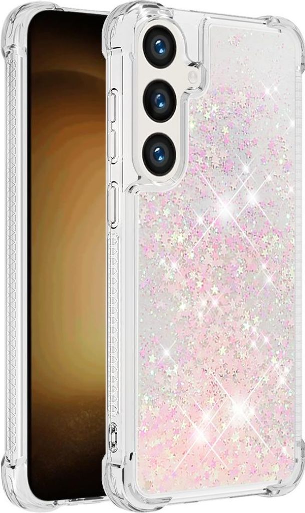Samsung Galaxy S25 FE Hülle - Coverup Liquid Glitzer Back Cover - Rosa