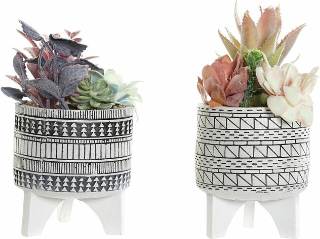 DKD Home Decor Dekopflanze of Brand Kaktus Harz Polyethylen (11 x 11 x 21 cm) (2 Stück) (Ref. Nr.: S3020236)