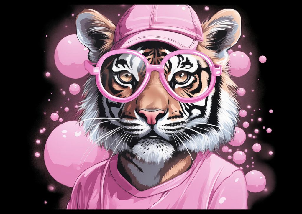 Plakat 66,5x46,5cm Menschlicher Tiger