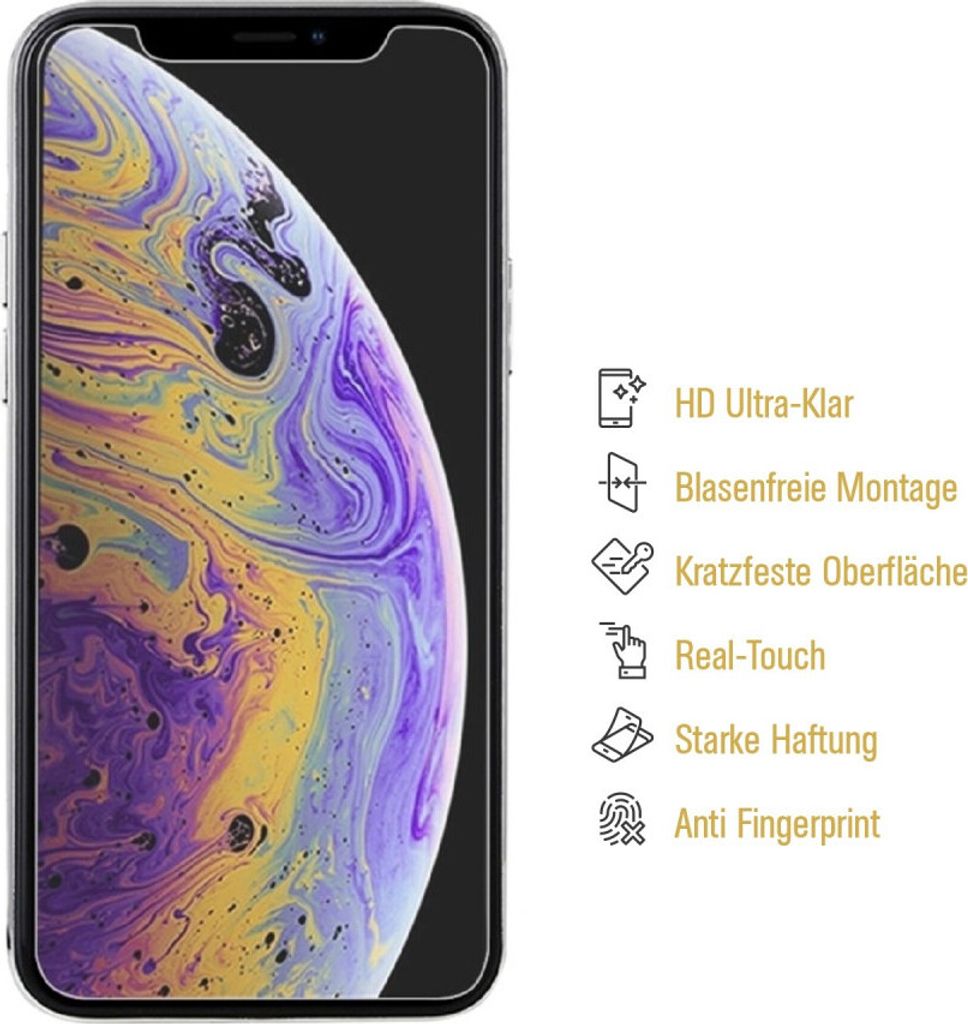 6x Panzerfolie für iPhone X ANTI-SCHOCK Displayschutzfolie Produktbild 