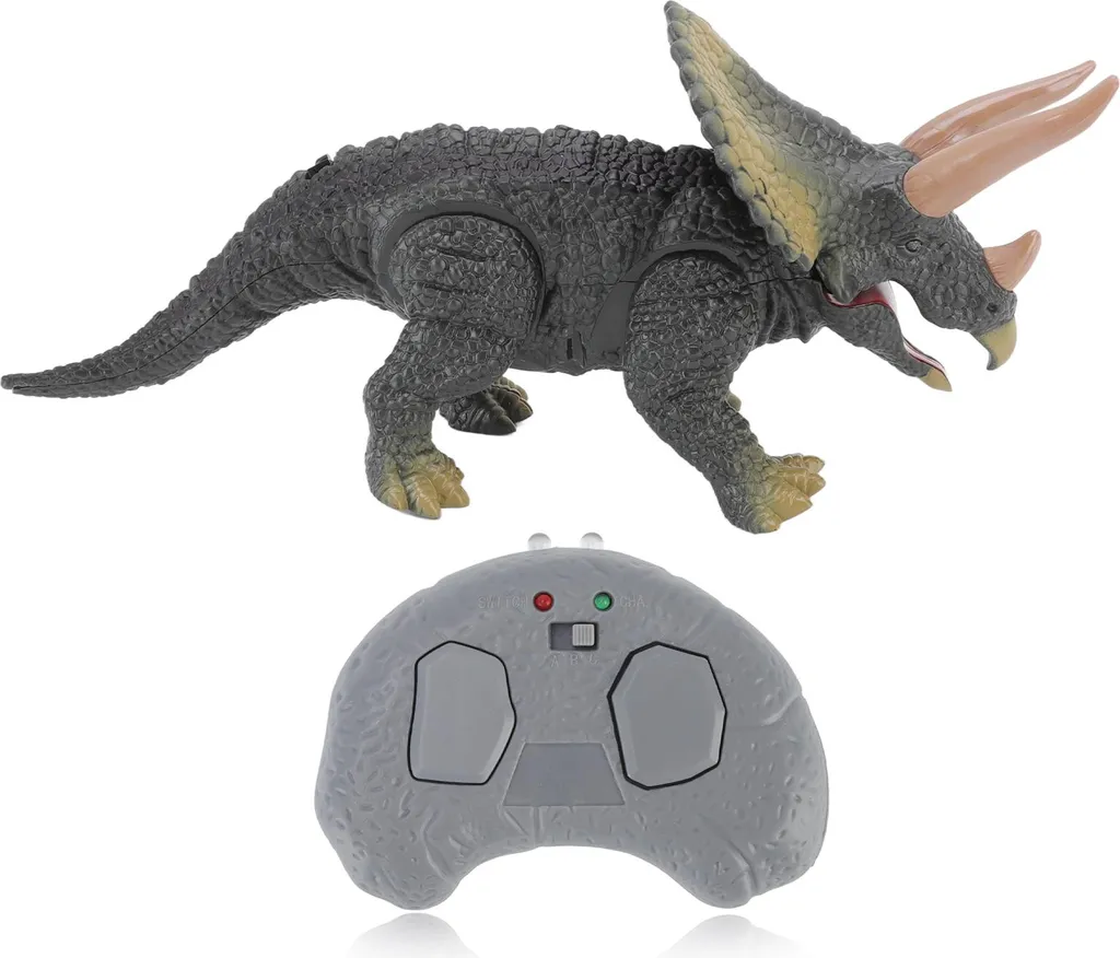 Dinosaure Télécommandé Anti-Choc Tricératops Marcheur Robuste Enfant