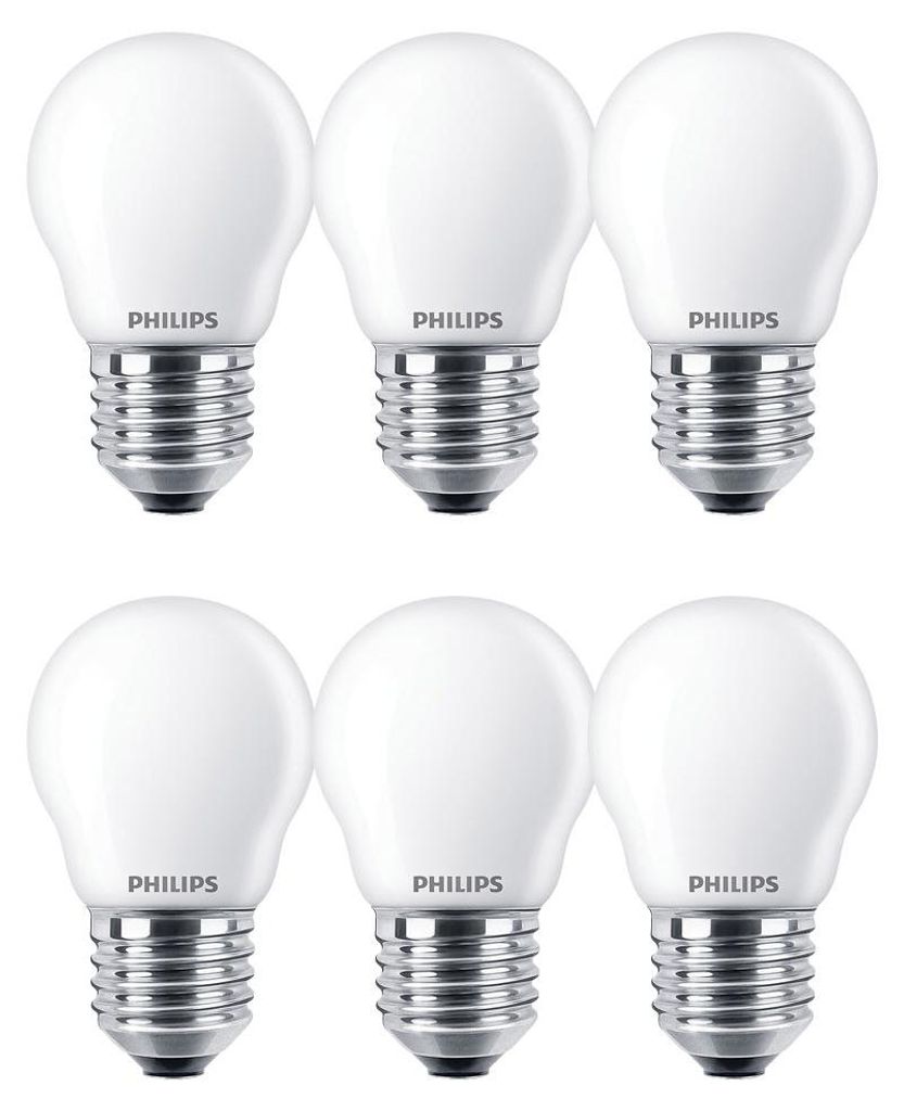 6 x Philips LED Leuchtmittel Tropfen 2,2W = 25W E27 matt 250lm warmweiß 2700K