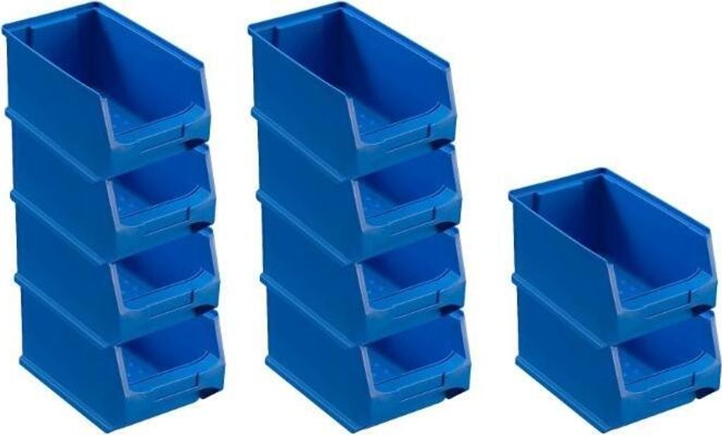 SparSet 10x Blaue Sichtlagerbox 3.0 | HxBxT 12,5x14,5x23,5cm | 2,8 Liter | Sichtlagerbehälter, Sichtlagerkasten, Sichtlagerkastensortiment, Sortie...