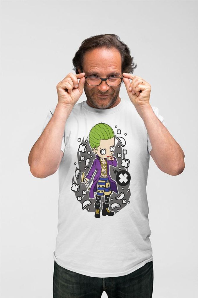 D&B Uni Polo PC00057 Joker Suicide Squad Weiß-Größe XL