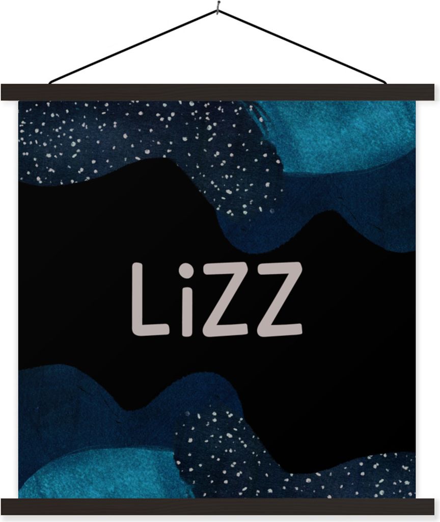 MuchoWow Textilposter Lizz - Pastell - Mädchen 90x90 cm mit schwarzem Rahmen - Magnetisches