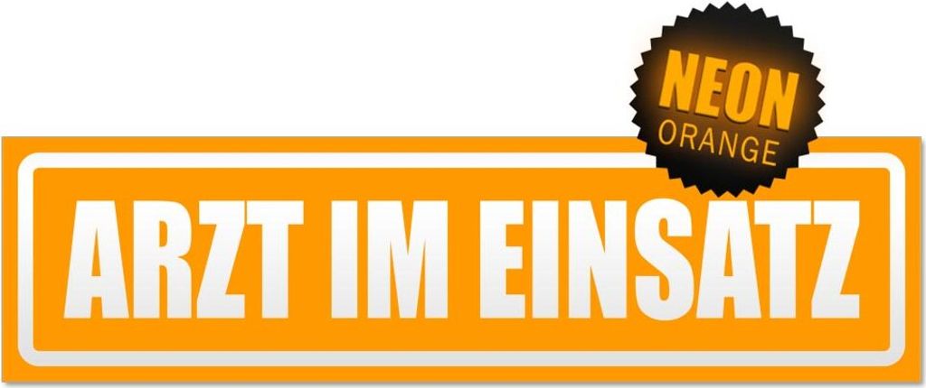 Arzt im Einsatz Motiv 1 invertiert Magnetschild Schild magnetisch